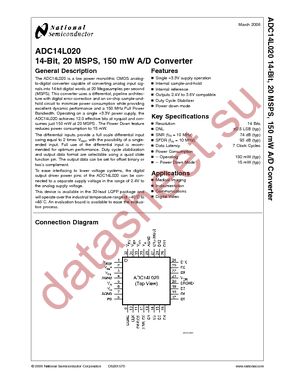ADC14L020CIVY/NOPB datasheet  